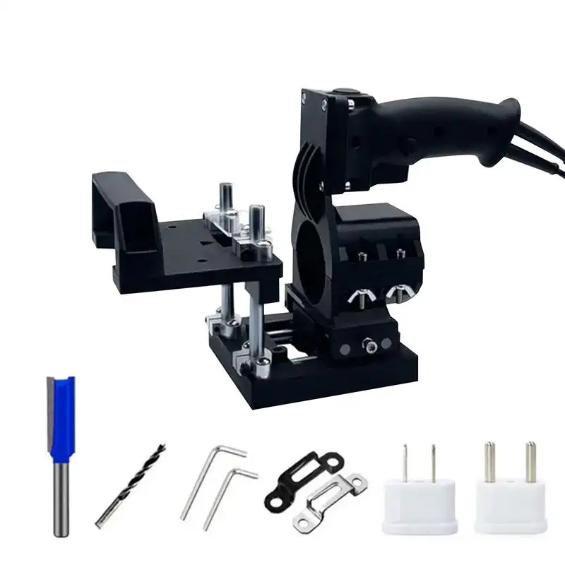 Mortising Jig And Slotting Bracket Woodworking Invisible Slotting Bracket Height Adjustable Trimming Machine Hole Stand