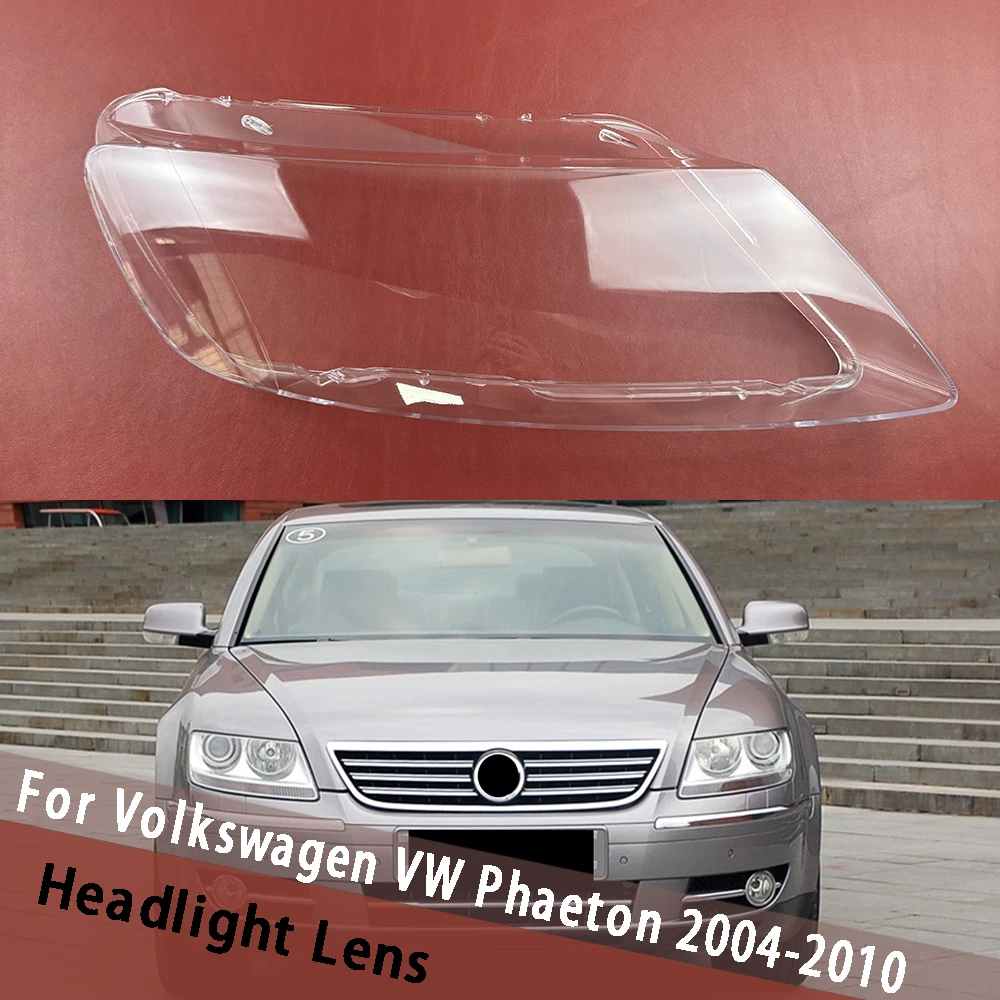 

For Volkswagen VW Phaeton 2004-2010 (Low) Headlight Cover Transparent Headlamp Shell Lens Plexiglass Replace Original Lampshade