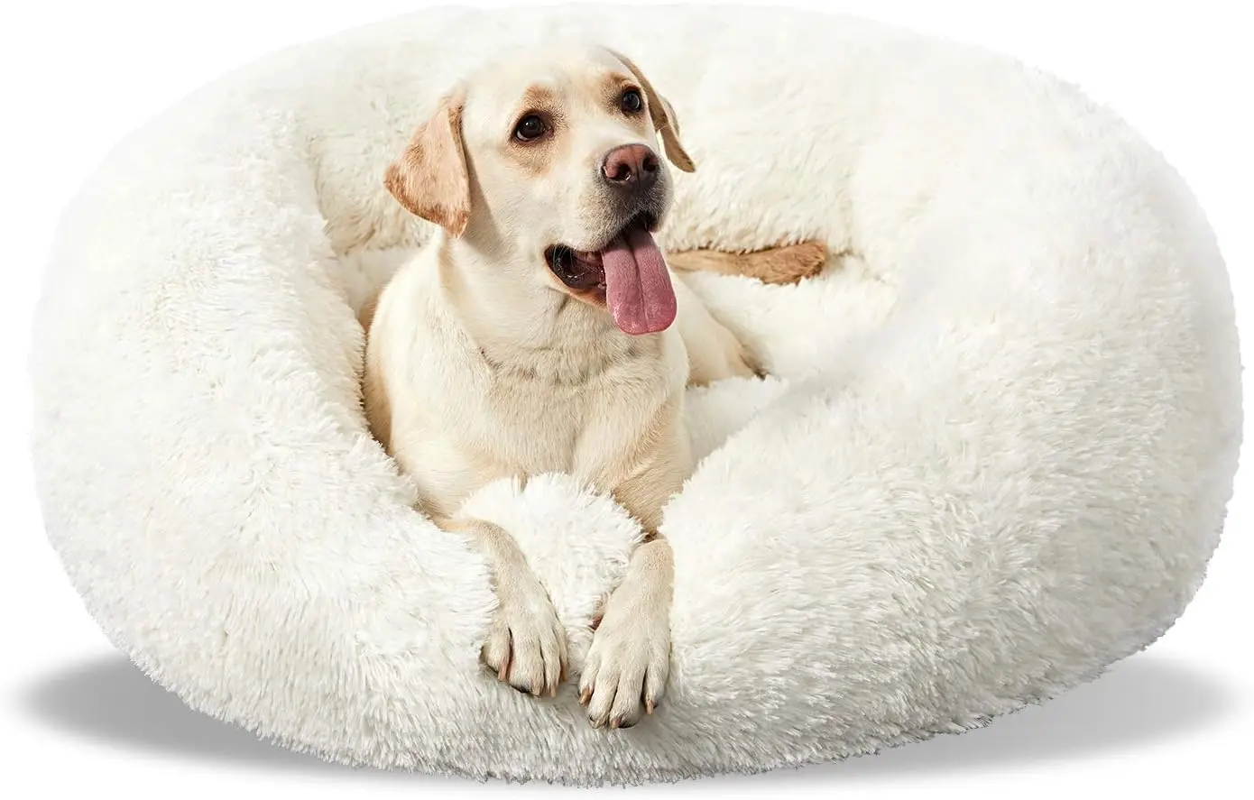 Washable Dog Round Bed Medium, Donut Dog Bed Medium Dog, Comfy Dog Calming Cuddler Bed