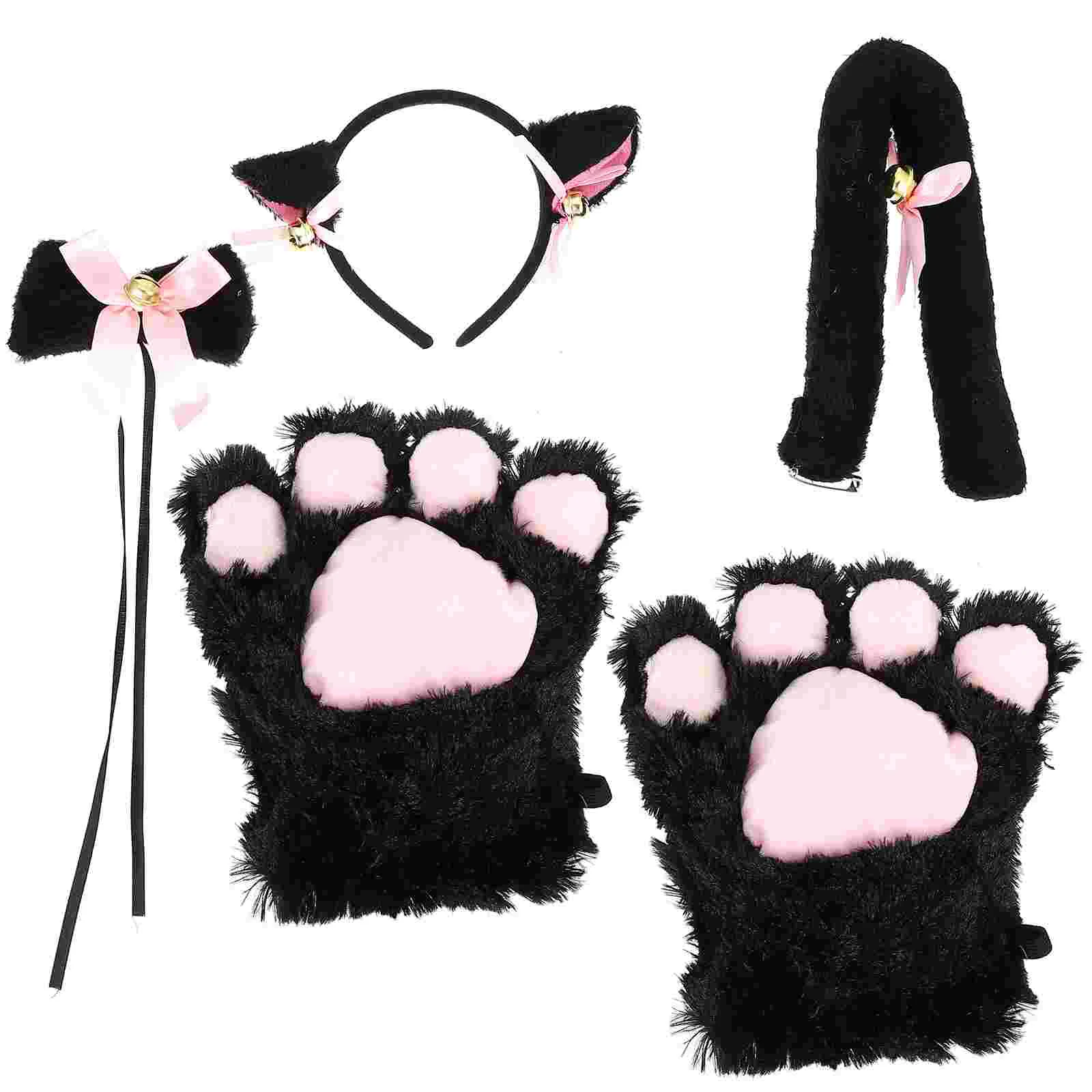 Cat Paw Suit Performance Costume Cosplay Kitten Role-playing Props Masquerade Supplies Outfit Party Head Band