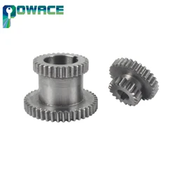 2pcs High&low Metal Steel Blackening (rustproof) Lathe Main shaft Transmission Speed Gear CJ0618 Teeth T43xT31 T30xT18