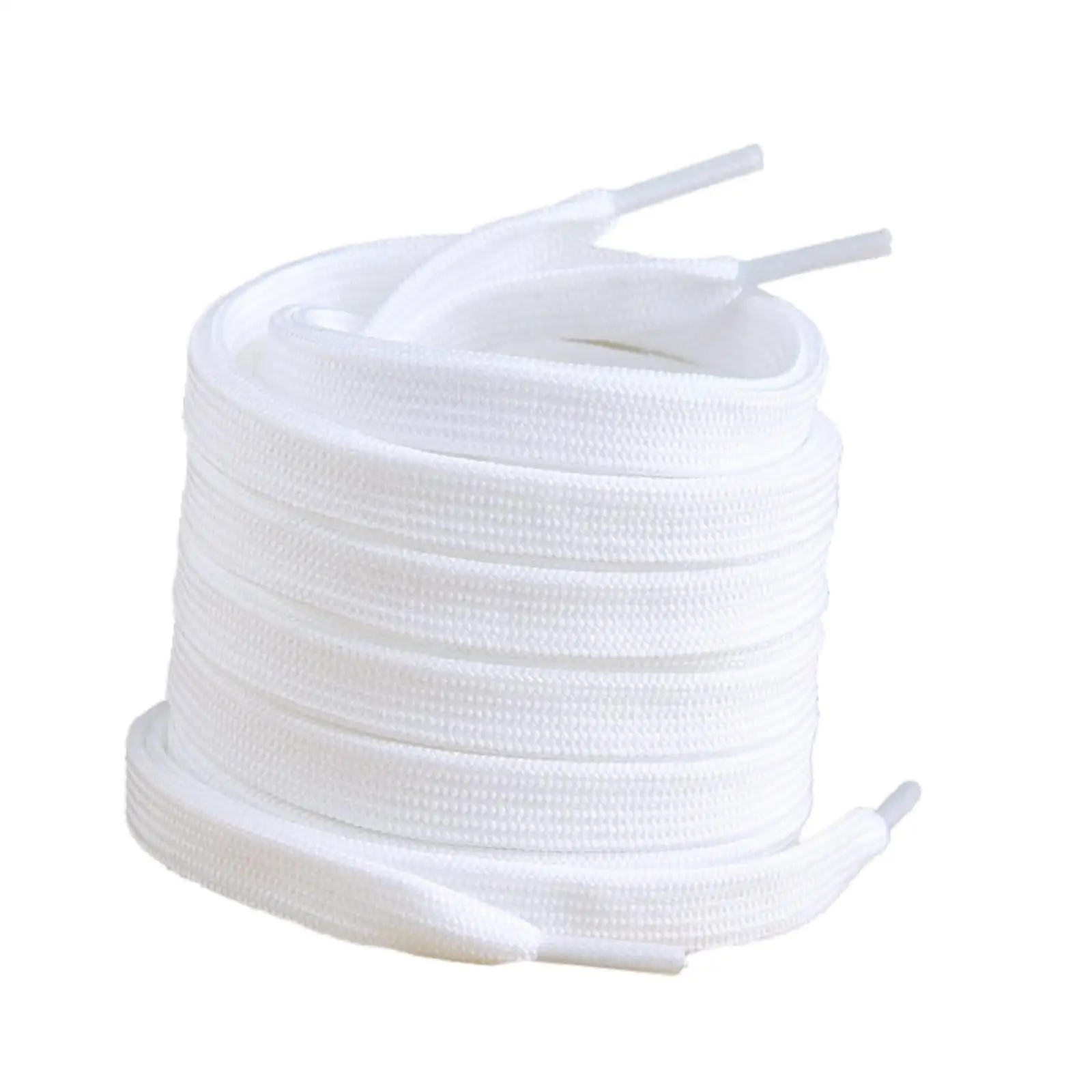 White Polyester Hockey Skate Laces Narrow Boots Shoelaces Inline Skates Accessories for Kids Adults