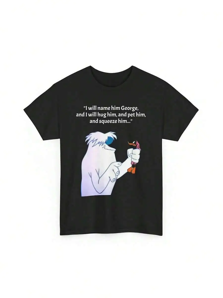 Men's 180G Heavyweight Day Of The Dead T-Shirt - Funny "I Will Name George" "Squeeze Him" Graphic Print, Breathable 100% Cotton