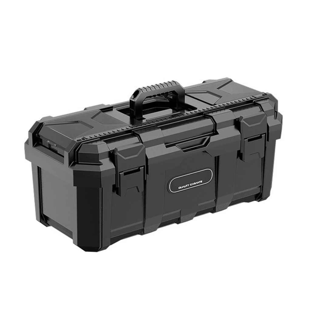 Reinforced Container Essential Tool Box with Secure Compartments Reinforced Mechanic Tool Chest Lockable Case for Repair