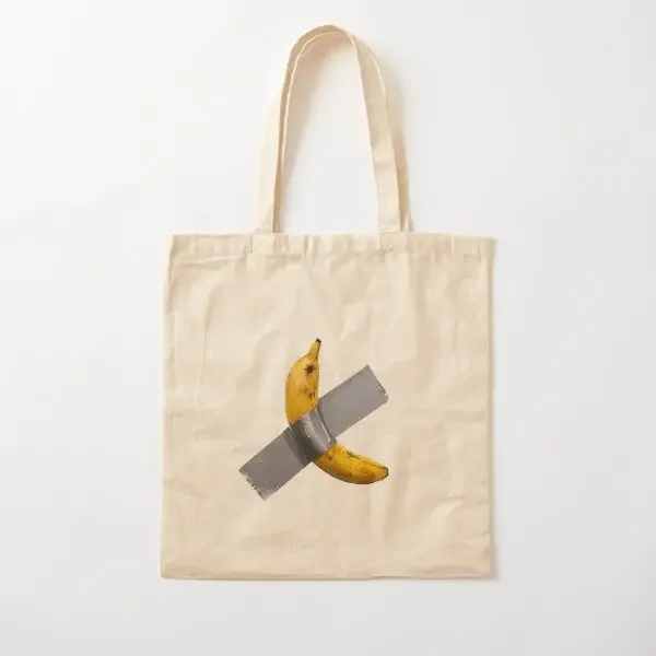 

Maurizio Cattelan Banana On A Wall Cot Canvas Bag Ladies Foldable Shoulder Bag Handbag Travel Unisex Women Reusable Designer