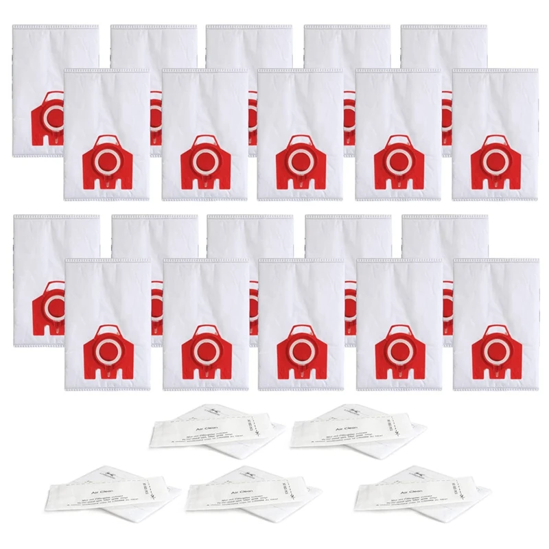 20Pack Replacement FJM 3D Efficiency Dust Bag For Miele S200,S300,S600,S4 S6 Compact C2 C1 Serie Canister Vacuum Cleaner