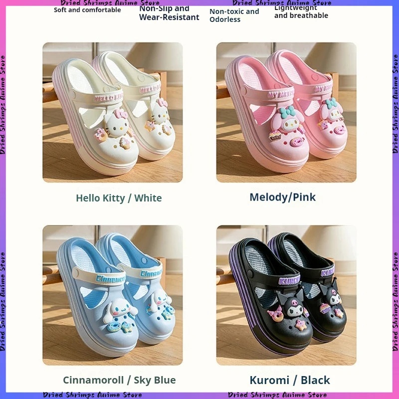 

Special Offer Anime Character Slippers Kuromi Outdoor Cave Shoes Adult Anti Slip Cute Beach House Slippers Girls Exquisite Gift
