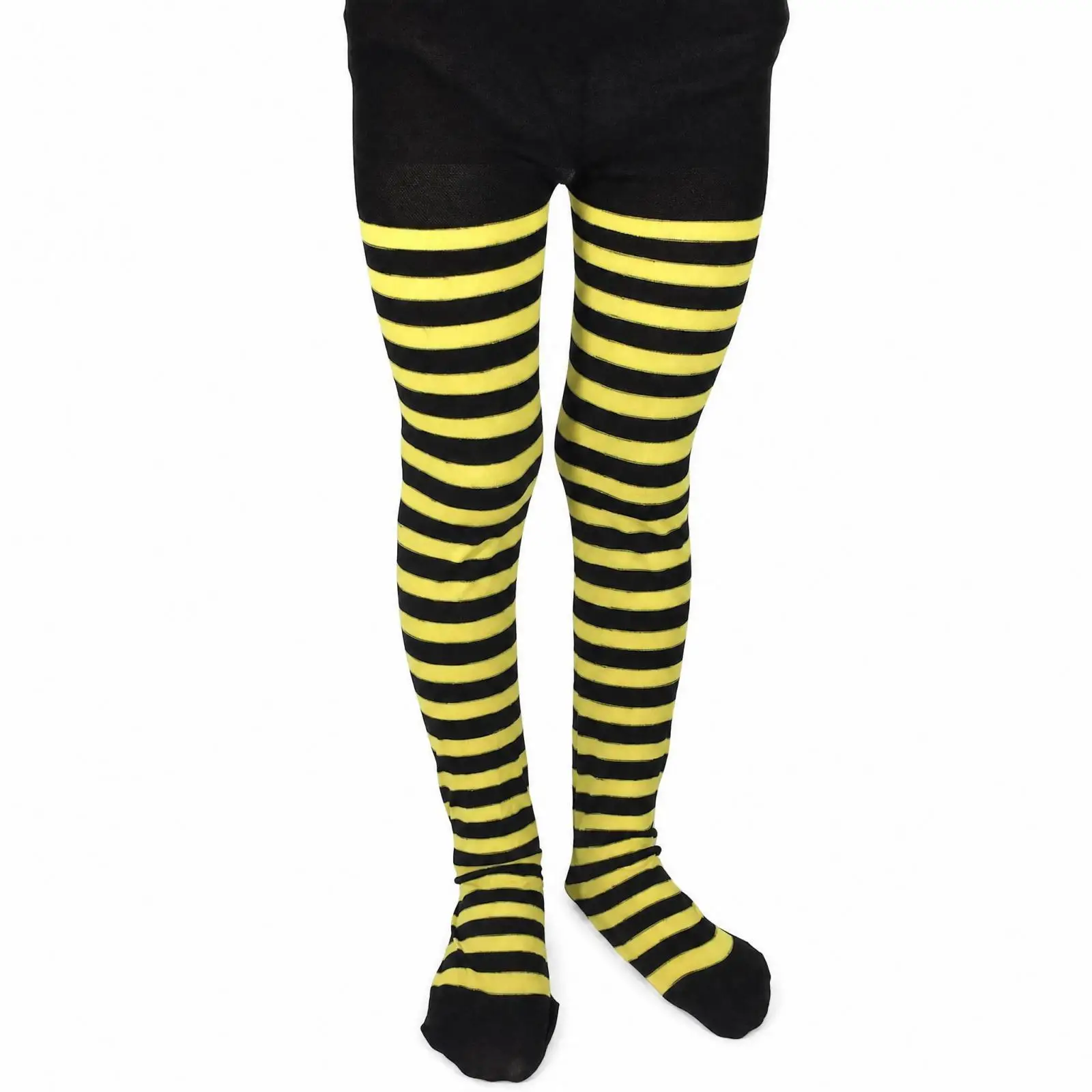 Kids Dance Tights with Striped Pattern Glitter Stage Outfit Stretchy Knit Polyester Leggings for Christmas Halloween Party