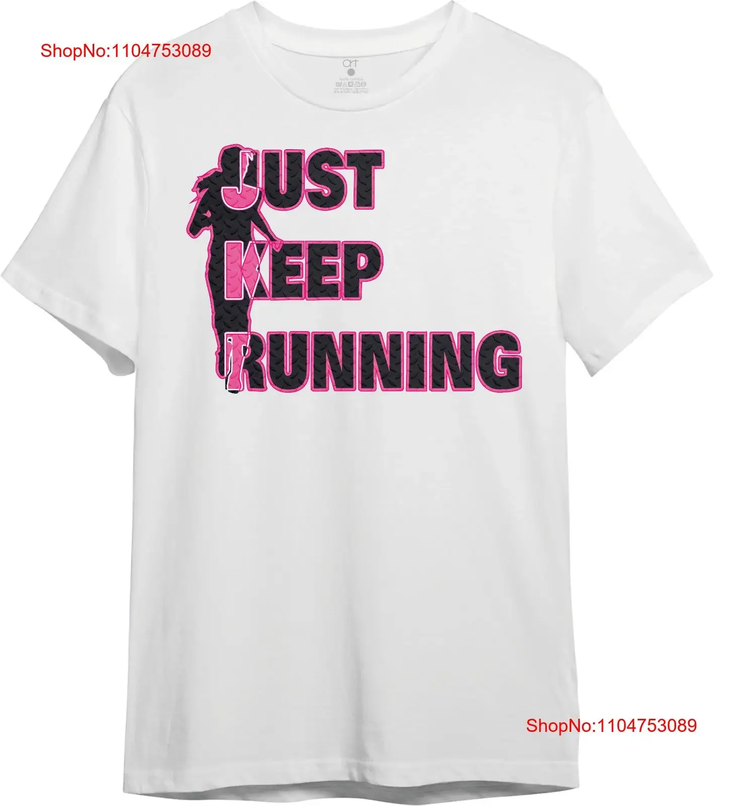 Camiseta motivacional Original Just Keep Running para mujer, ropa de diseñador cómoda lavada vintage de algodón, moda suave