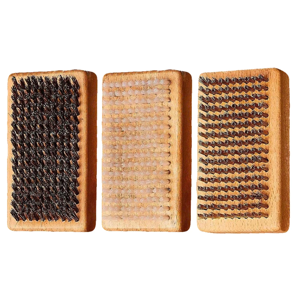 3 pçs kit de escova de cera de esqui/snowboard alça ergonômica escova de cera de esqui portátil escova de afinação de snowboard acessórios de snowboard
