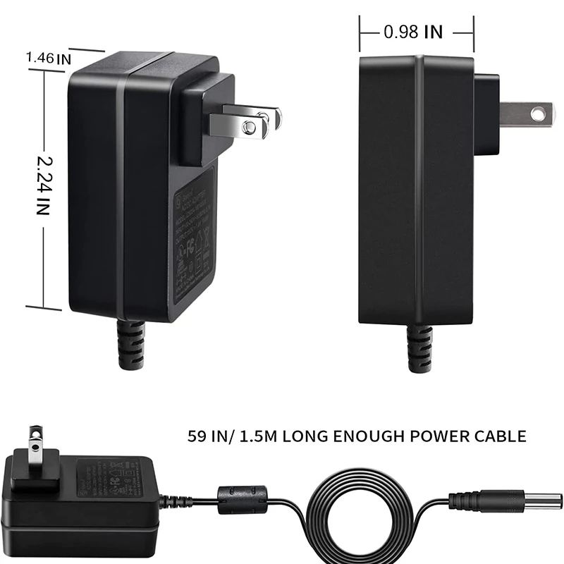 5V Power Supply Adapter Converter with 5.5x2.1mm Tip for WS2812B LED Pixel TV Box Raspberry Pi Arduino,Level VI Energy Efficienc