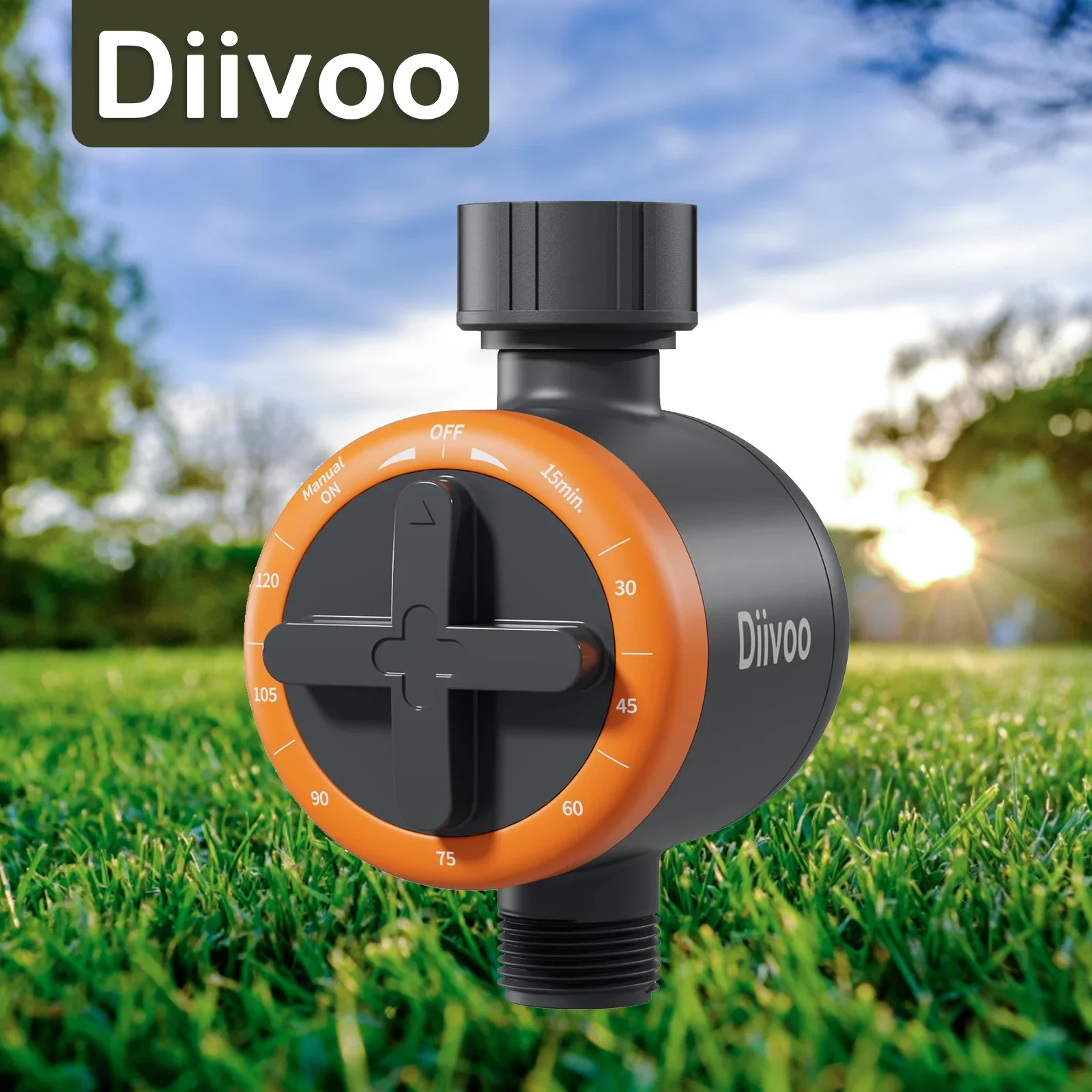 Diivoo Garden Ball Valve Automatic Electronic Watering Timer Home Garden Irrigation Timer Water Pressure Work Controller System