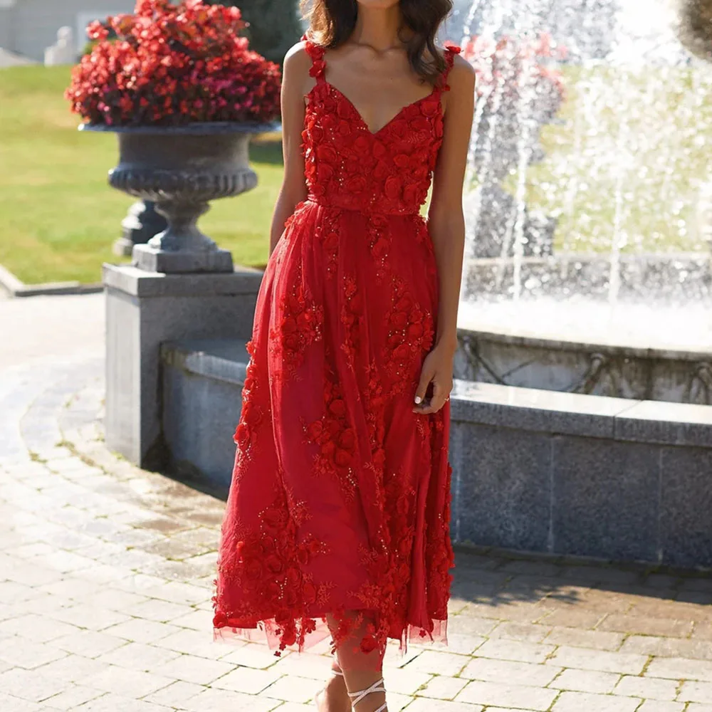 

Индивидуальные вечерние платья трапециевидной формы с v-образным вырезом и аппликацией без рукавов, вечерние платья для дня рождения и выпускного вечера