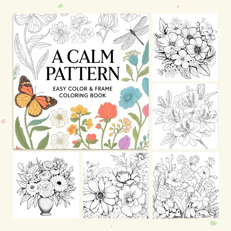 Cross-border new arrival: bestselling calming pattern coloring book - relaxing doodle & coloring book for adults