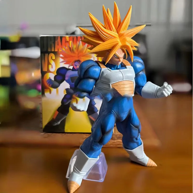 Em estoque genuíno anime dragon ball z super troncos figura de ação pvc super saiyan gotenk figuras coleção modelo brinquedo presentes