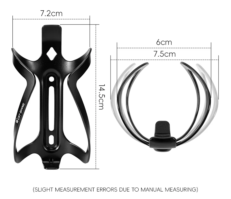 WEST BIKING Flaschenhalter aus Aluminiumlegierung, leicht, robust, Fahrrad-Wasserflaschenhalter, MTB, Rennrad, Fahrradzubehör – Detail 4