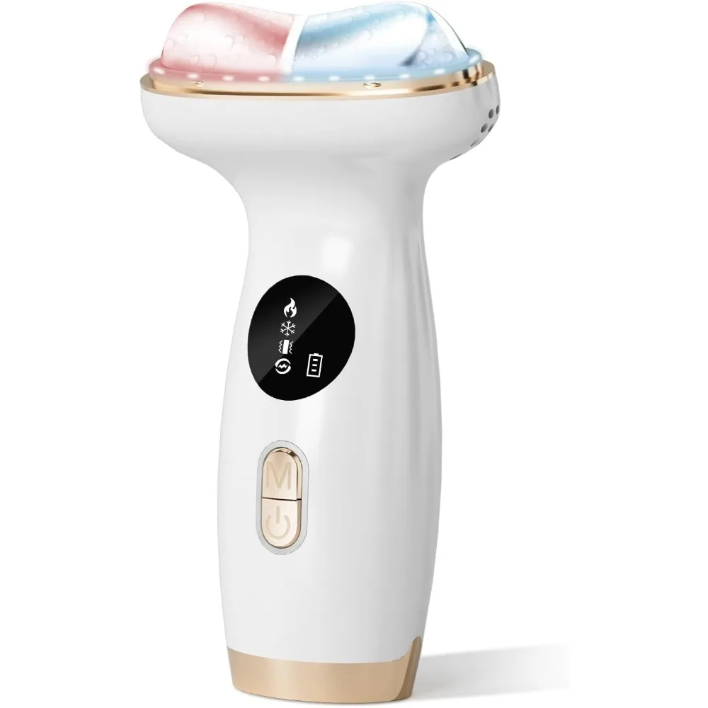 

Upgraded Hot & Cold Dual Mode Face and Neck Beauty Massager,7-in-1 LED face Sculpting Tool