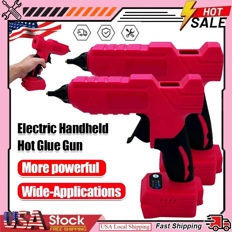 

Беспроводной электрический ручной термоклеевой пистолет для ремонта и DIY, паяльник для термоклея, термофен с защитой от ожогов, совместим с аккумулятором Milwaukee 18V