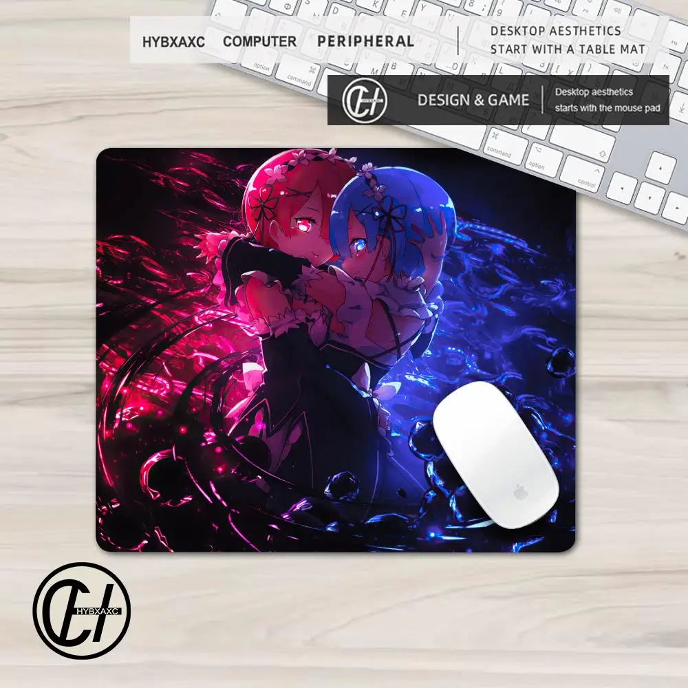 New Kawaii Girl R-Re Zero Rem Table Pad Gaming Small Mouse Mats Cute Rubber Keyboard Mats 18x22cm Anti-slip Best Choice Mice Pad