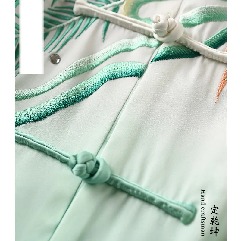 High-end Embroidered Gradient Tai Chi Uniform Teen Adult Competition Performance Costume Exam Team Custom Wushu Suit Unisex