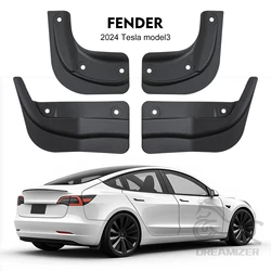 Highland TPE Front Rear Mudflaps Mud Flaps Original Model Replacement Splash Protector Fender For Tesla Model 3 2024