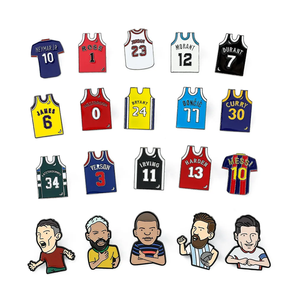 Football Brooch Cartoon Clothes Metal Badge Small Gift Wholesale Backpack Accessories Hat Pins for Caps Decorative Brooches Pin