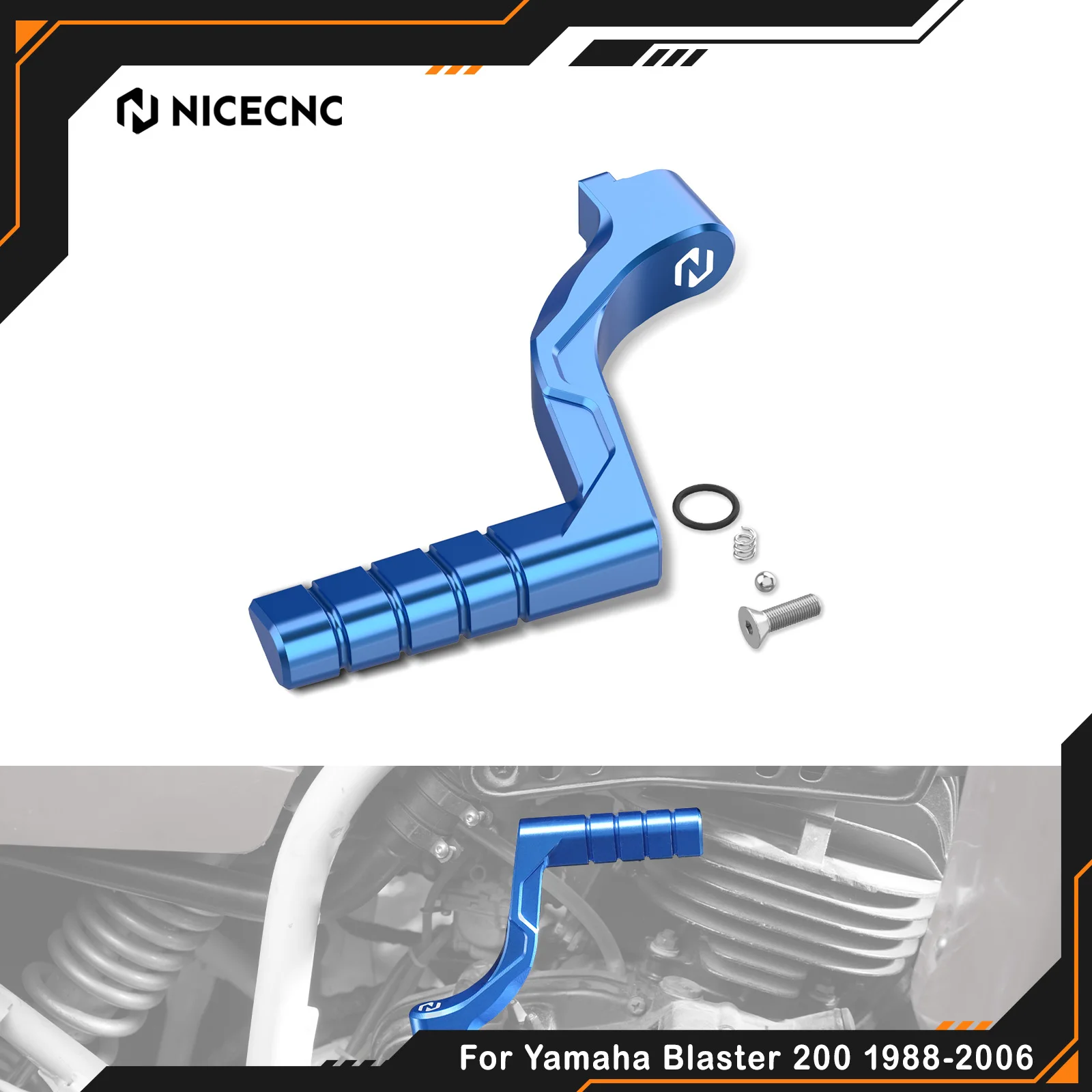 NICECNC For Yamaha Blaster 200 YS200 1988-2006 Kickstarter Starter Lever Aluminum High Precision Anti-slip ATV Accessories