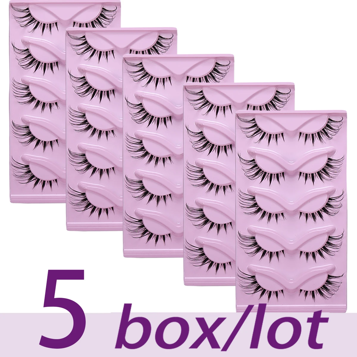 15 Paar/25 Paar künstliche Katzenaugen-Wimpern – natürliches Aussehen, transparenter Stiel, einfach anzuwenden, leicht und bequem