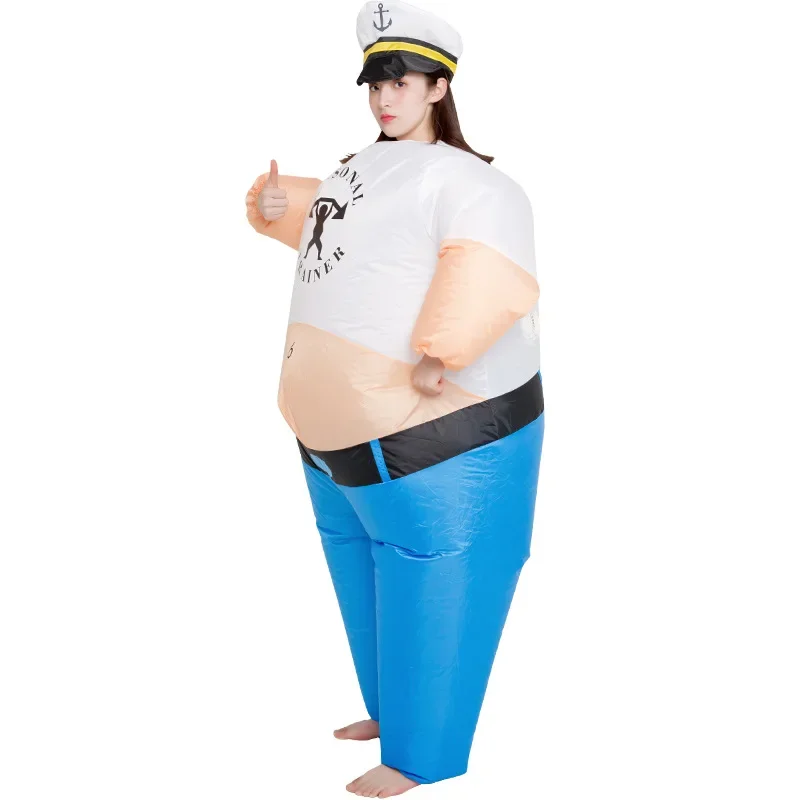 Simbok Fat Man Inflatable Costume Funny Cartoon Doll Clothing Suit Adult Men Women Halloween Carnival Birthday Party