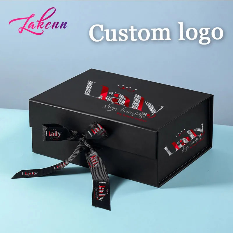 

Cardboard Package Box Pink Black Carton Large Gift Box Personalized Logo Corrugated Box For Packaging Party Box With Ribbon