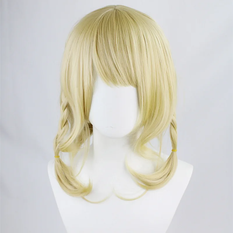 King Pesticide Valentine's Day Prayer Wish Realm Yao Short Blonde Wavy  Cos Cosplay Wig Game Simulation Scalp