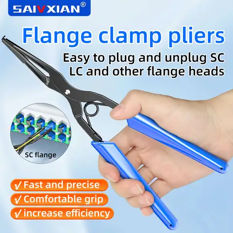 SAIVXIAN 플랜지 클램프 클램프 광섬유 플러그 도구 연결실 캐비닛 SC/LC 점퍼에 적합한 긴 코 펜치