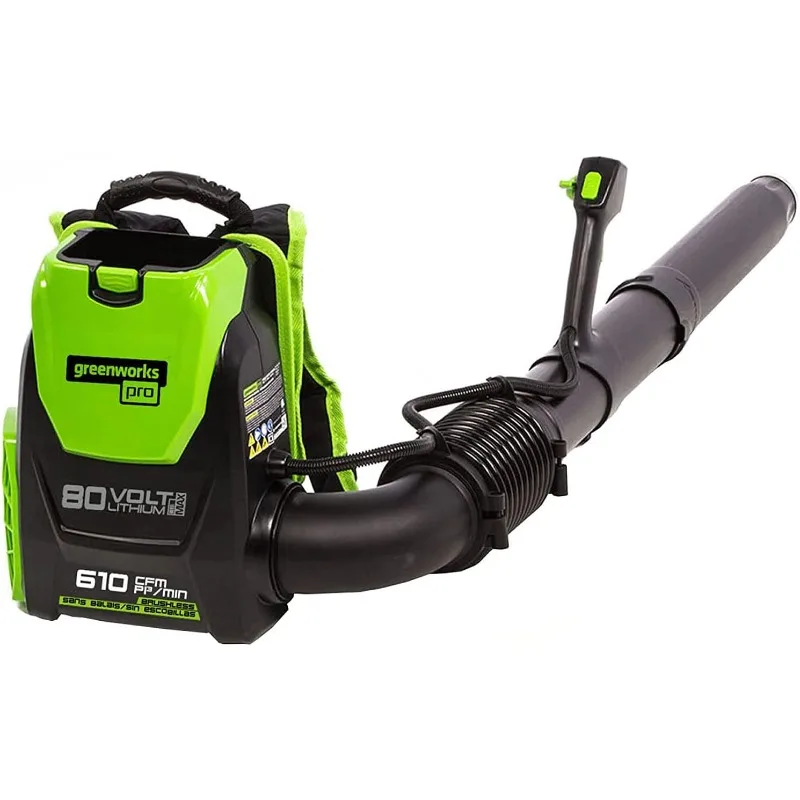 Greenworks 80V (180 MPH / 610 CFM / 75+ Compatible Tools) Cordless Brushless Backpack Blower, Tool Only