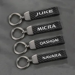 닛산 Navara NP300 Qashqai Juke Micra K12 K14 리프 370Z Nv200 Serena 350Z Versa Kicks 용 자동차 PU 가죽 키 체인 액세서리