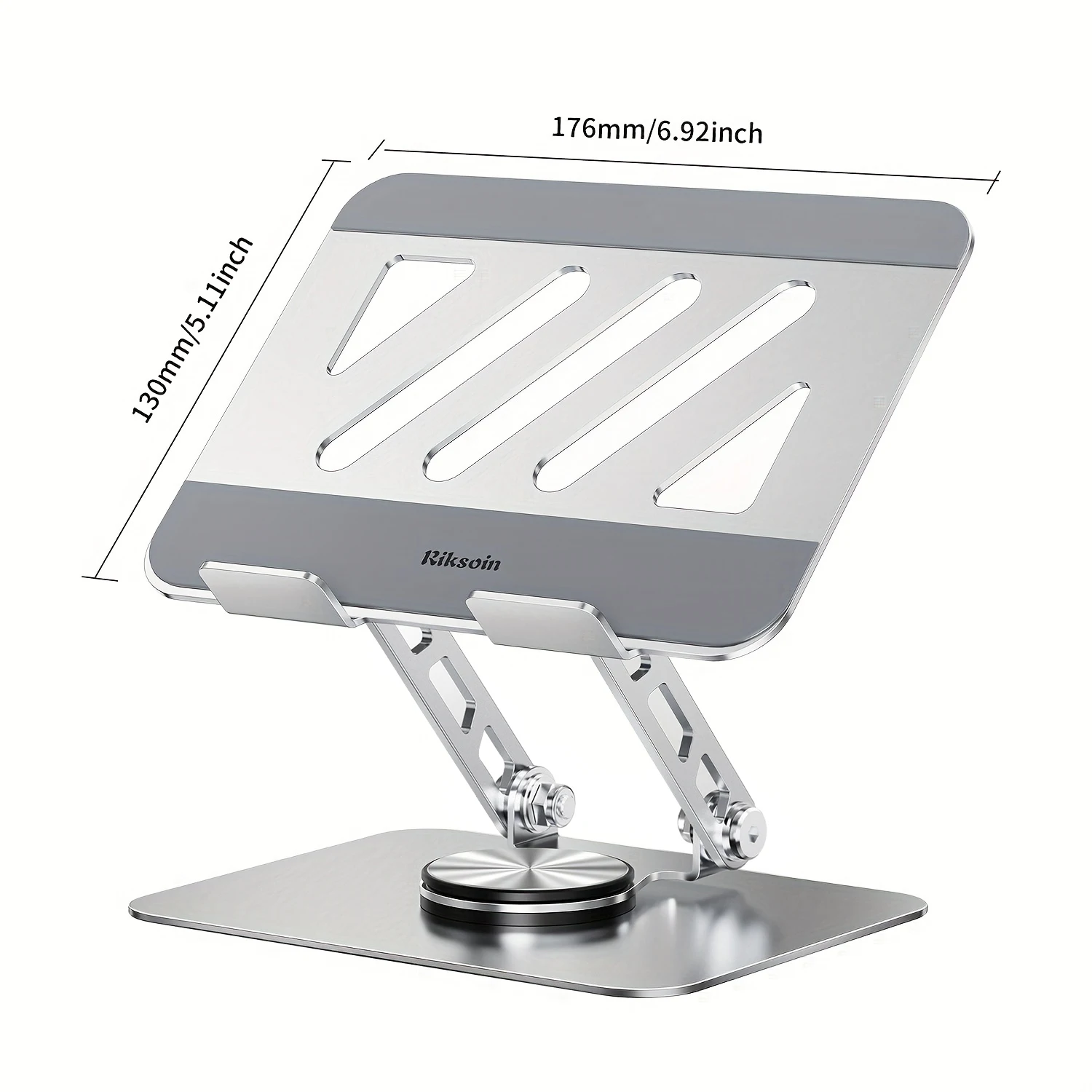 RIKSOIN Tablet Stand, 360° Rotating Stand, Foldable, Portable Stand Compatible with All 4–13