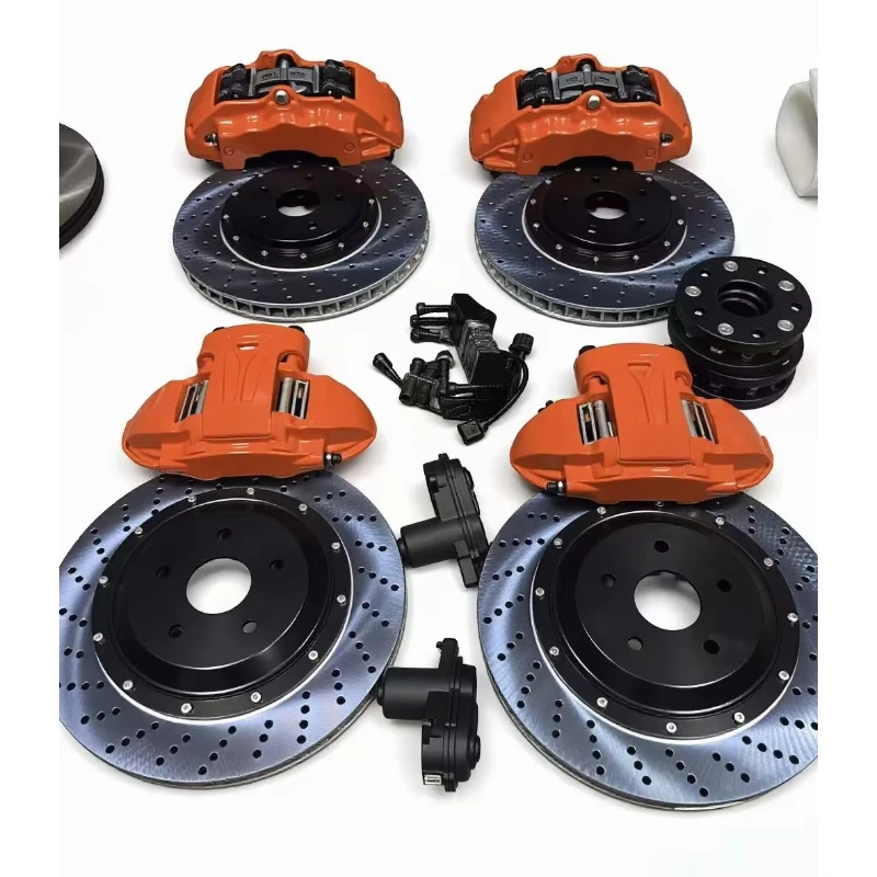 

Factory modified 18Z calipers front 6 pistons rear 4 pistons SL6 aluminum brake calipers new