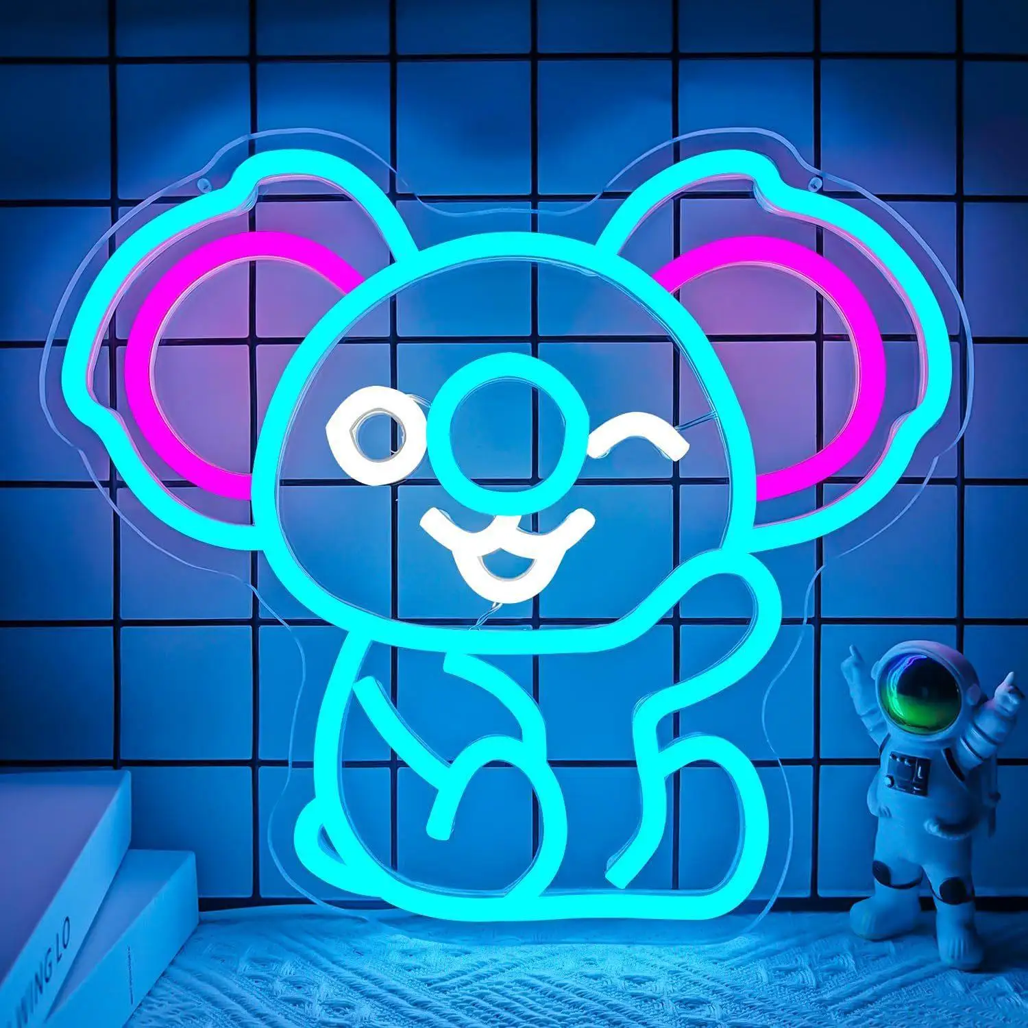 

Неоновая вывеска «Коала»: милые светодиодные светильники в виде животных для спальни, игровой комнаты, декора для детских праздников, подарки на день рождения для мальчиков и девочек, настенный светильник