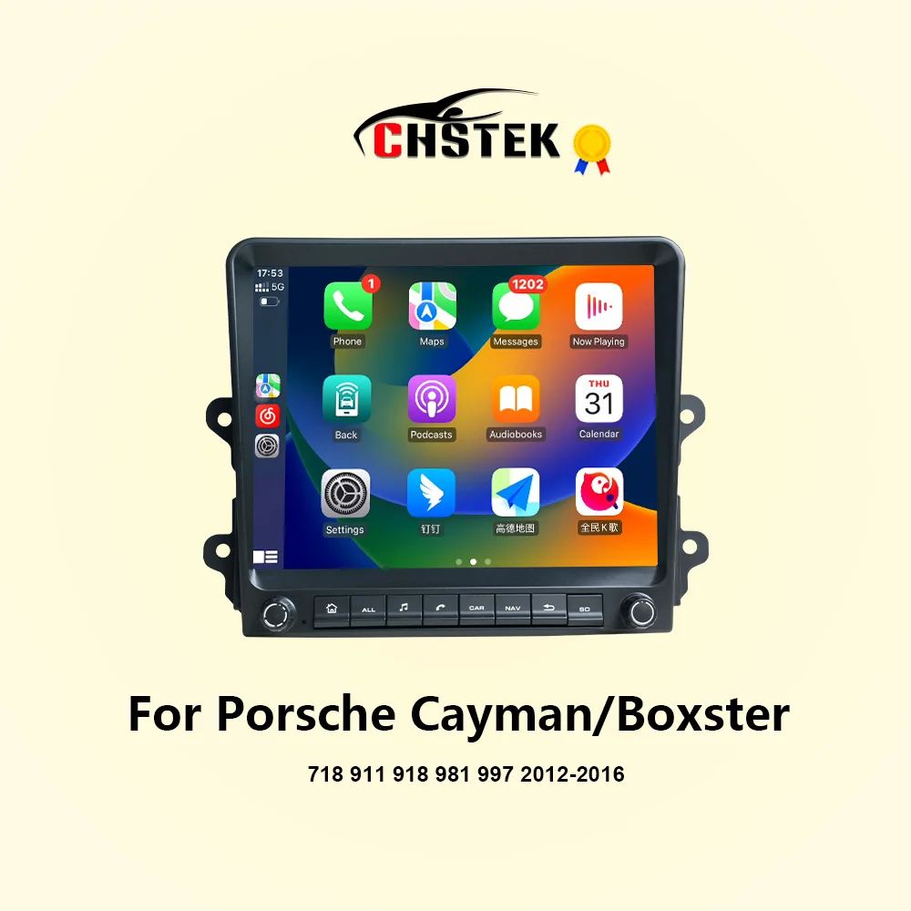 

CHSTEK Car Radio Android 13 Carplay For Porsche Cayman Boxster 718 911 918 981 997 2012-2016 Navigation Bluetooth WIFI 4G Stereo