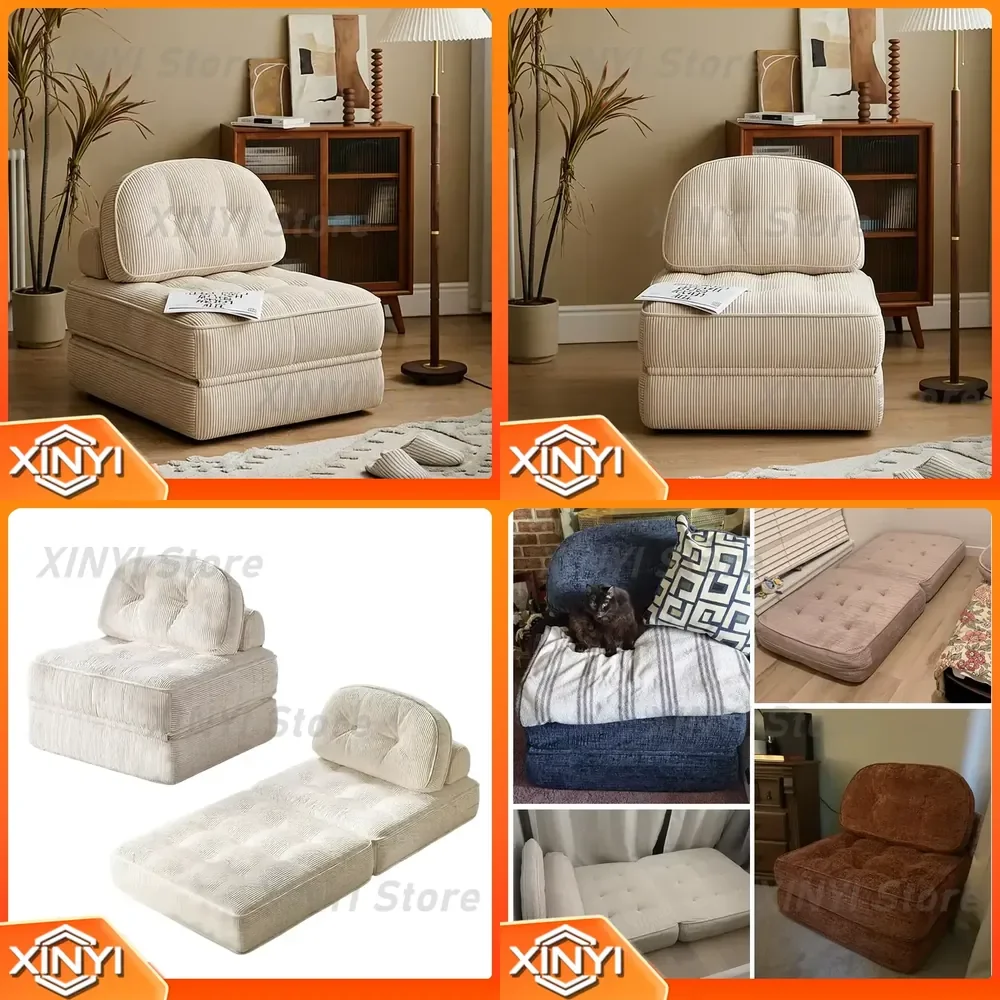 Best-selling Compressed Sponge Sofa Bed for Small Spaces Corduroy Single Recliner Sofa Chair for Living Room Bedroom
