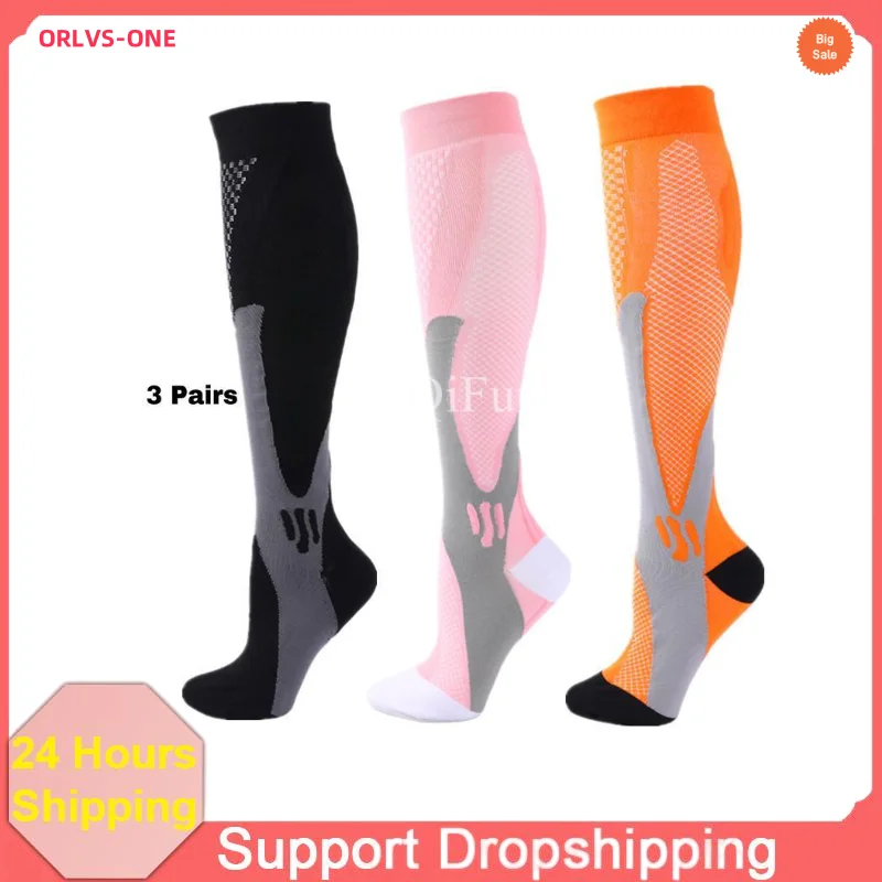 

Compression Socks Running Men Women Floral Prints Stockings Sports Anti-Fatigue Compression Socks Bulk Sales Breathable Socks