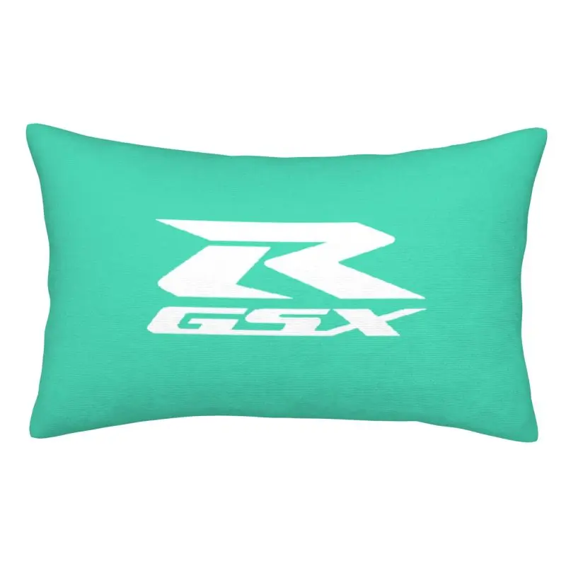 

Custom Motorcycle-Suzukies GSXR Motor Racing Pillow Case 50cmx35cm Luxury Cushion Cover Rectangle Pillowcase