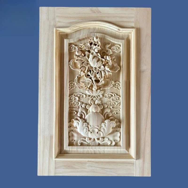 Decal carving eight treasures hollow background wall antique decoration cabinet door