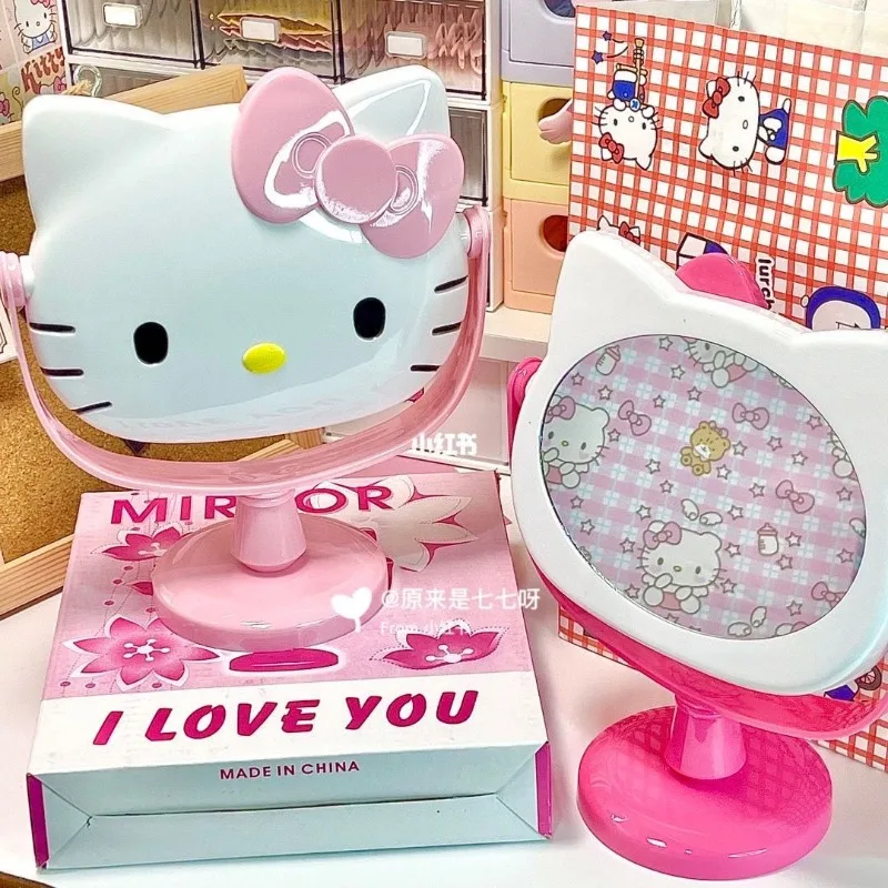 

New Sanrio hellokitty cute kawaii desktop practical dormitory cartoon makeup mirror holiday gift home supplies for friends