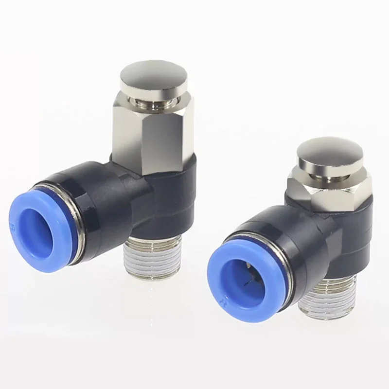 Pneumatic button valve quick plug pressure relief joint JSB4/6/8/10/12 normally closed manual press type quick exhaust valve