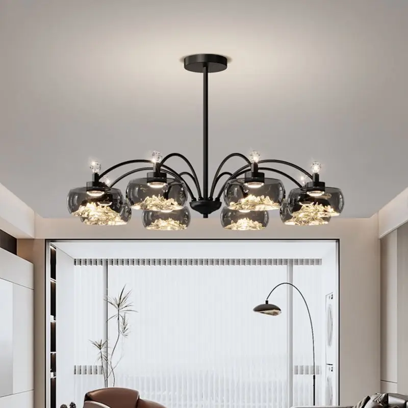 โมเดิร์นโคมไฟระย้า LED สําหรับห้องนั่งเล่นห้องรับประทานอาหารอาหารตารางห้องครัวห้องนอนจี้ไฟตกแต่งบ้านแขวนโคมไฟ
