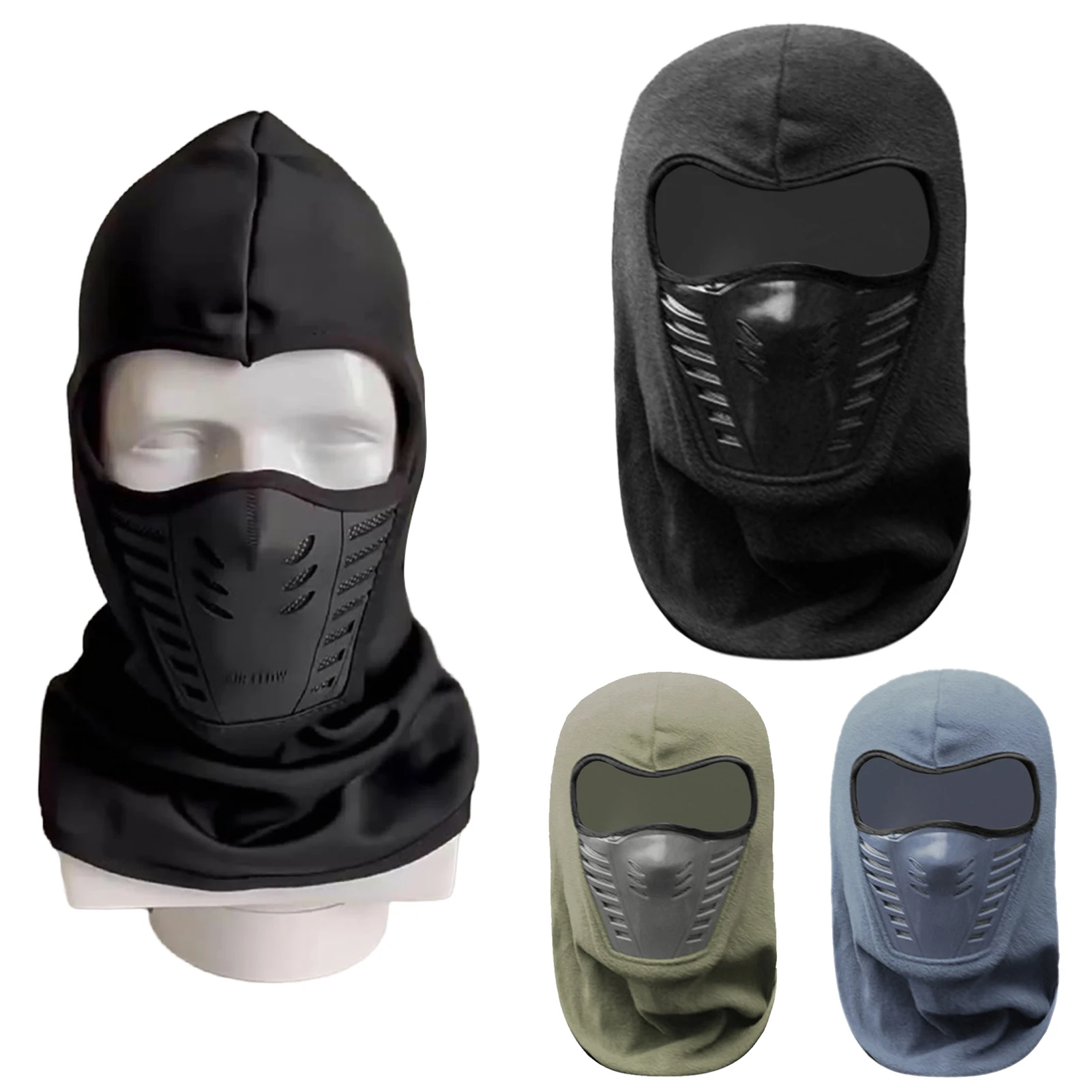 

Winter Warm Facemask Outdoor Windproof Thickened Plush Facemask Cycling Riding Skiing Fishing Windshield Mask Thermal Head Cover