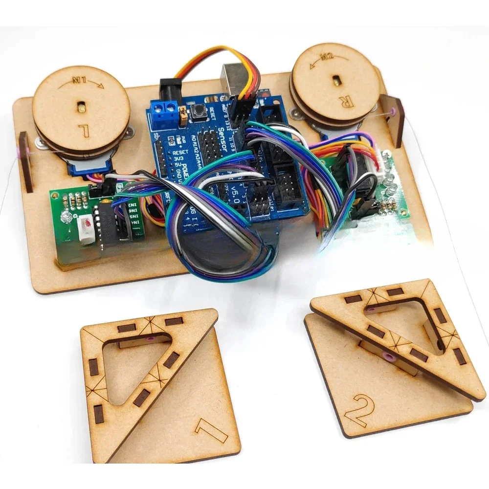 2022 케이블 플로터가있는 새로운 그리기 벽화 로봇 Arduino Maker 프로젝트 키트 모터가있는 폴라 그래프 DIY STEM 장난감 부품