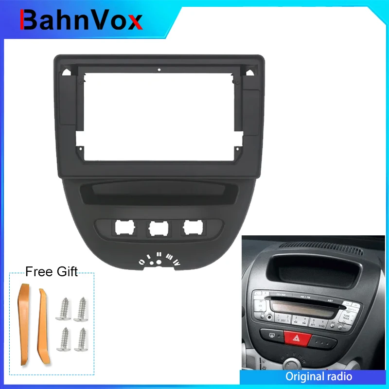 10 inch Android Car Radio frame forToyota Aygo Citroen C1 Peugeot 107 2005-2014 2din Stereo GPS Fascia bezel Panel Adapter wire