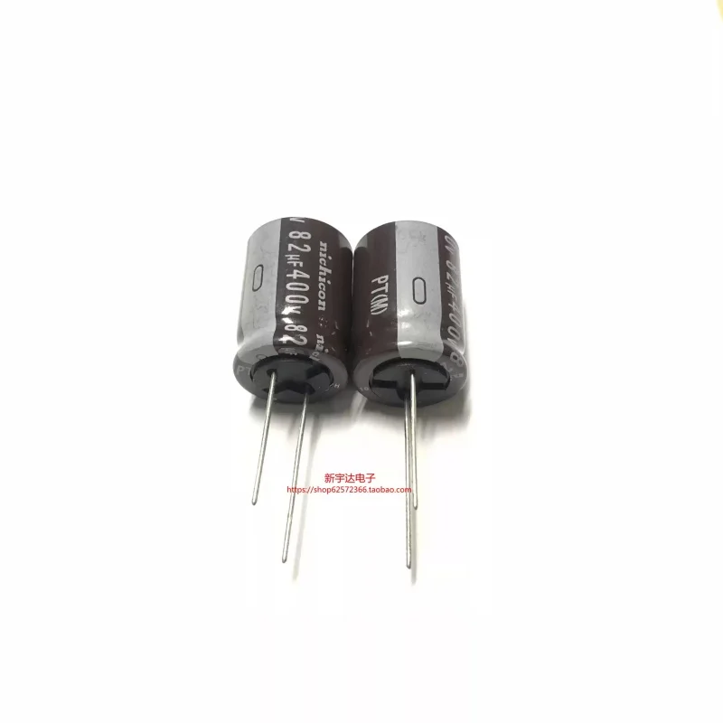 

10-100PCS 400V82UF 18X25 Japanese Nichicon PT high-frequency low resistance original electrolytic capacitor 82UF400V