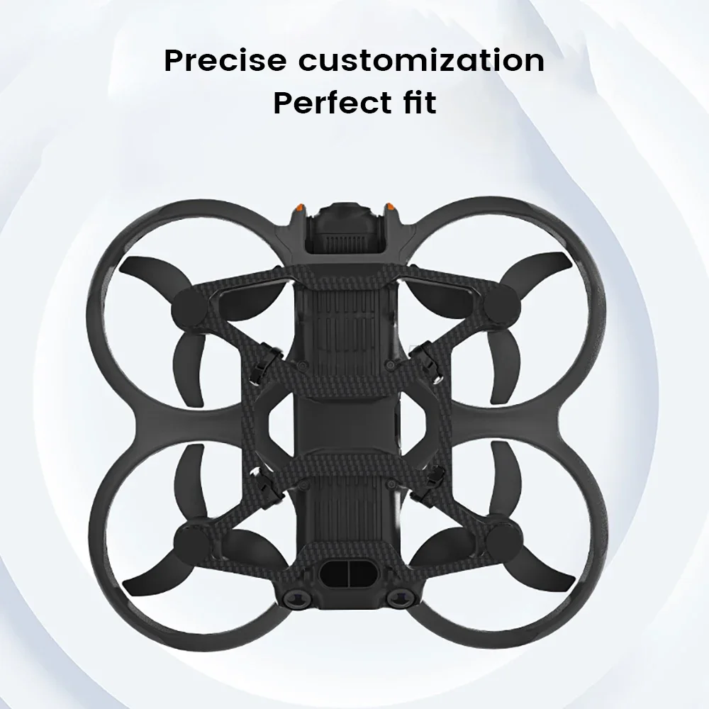 ZWLLKJGS Avata 2 chasis de protección de dron de fibra de carbono, amortiguación de goma suave ZWLLKJGS Avata 2 chasis de protección de dron de fibra de carbono, amortiguación de goma suave